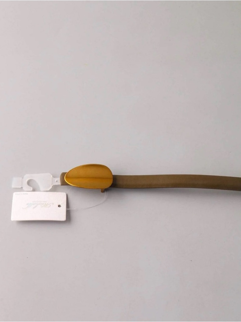 A546 Gold Accent Olive Waist Belt for Women - Picture 2 of 2